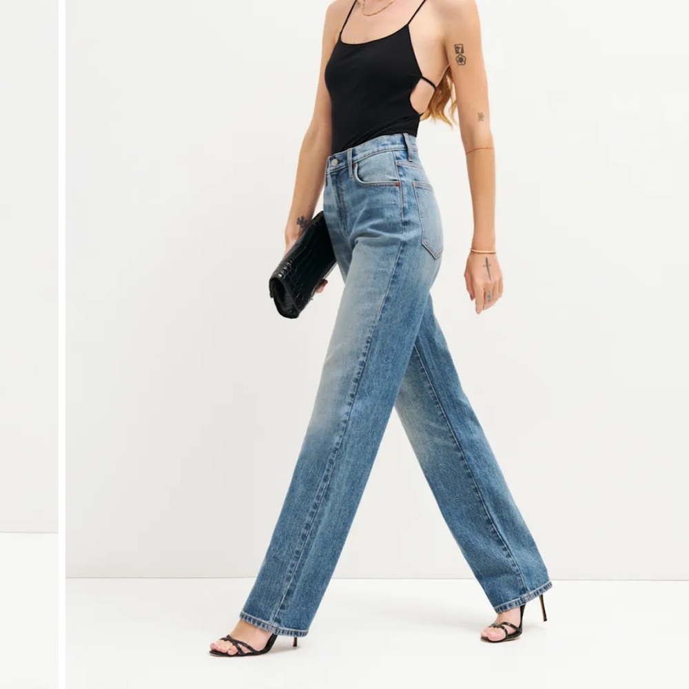 Reformation Elan Ultra High Rise Straight Leg Jeans